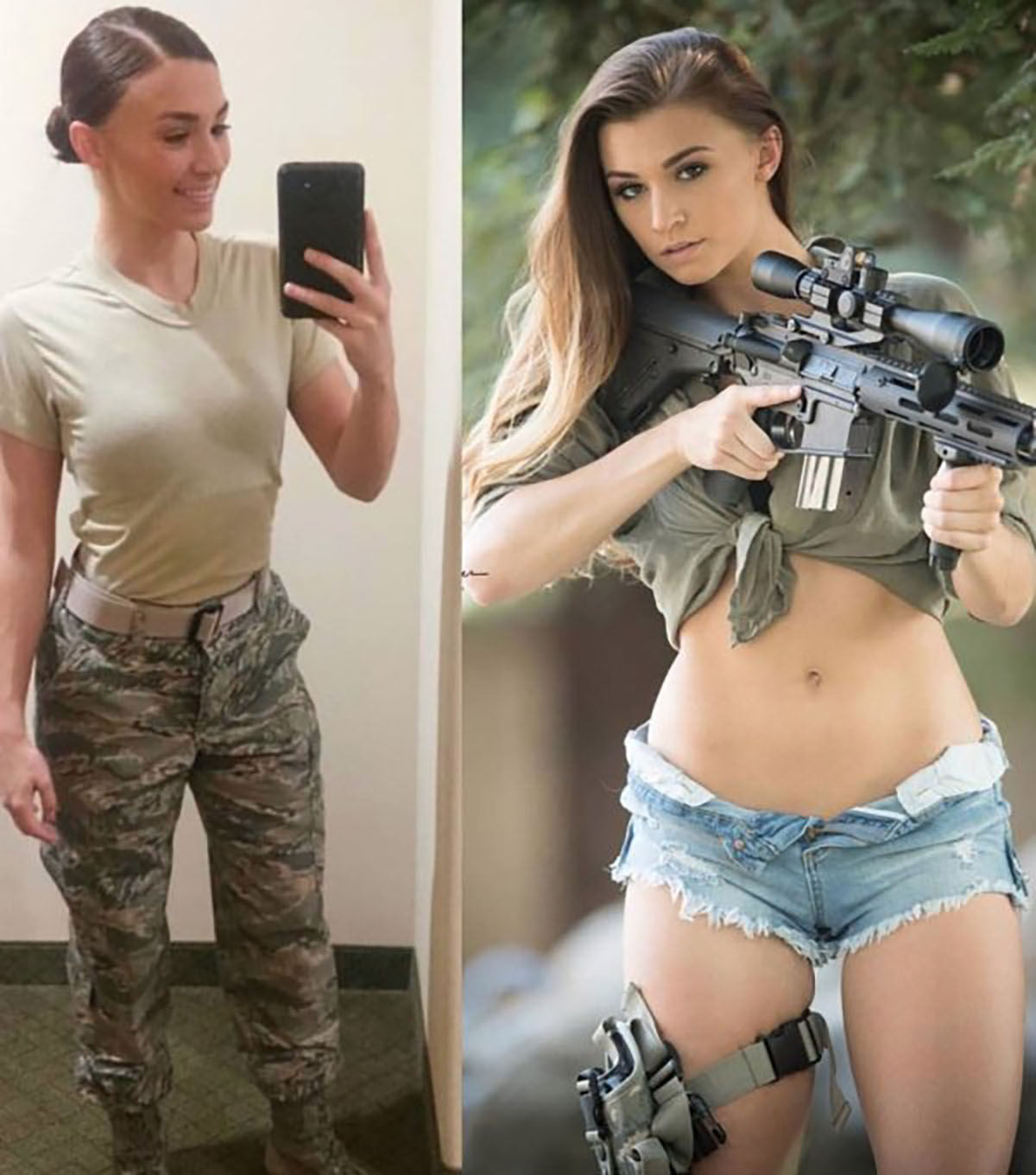 Look at The Military Girl of America