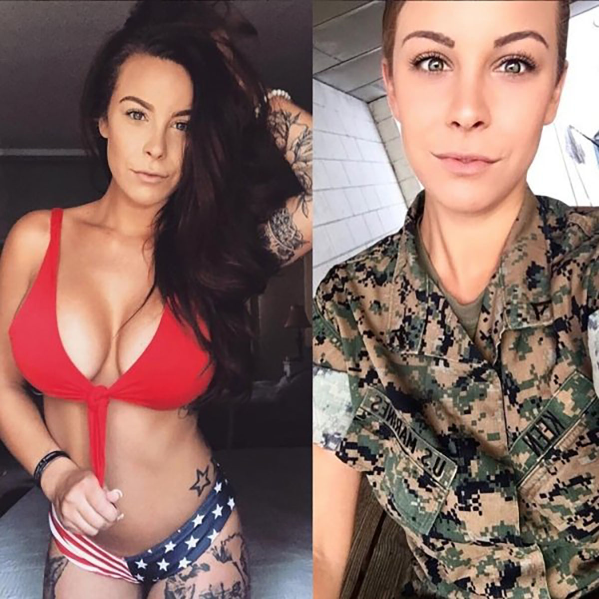 Look at The Military Girl of America