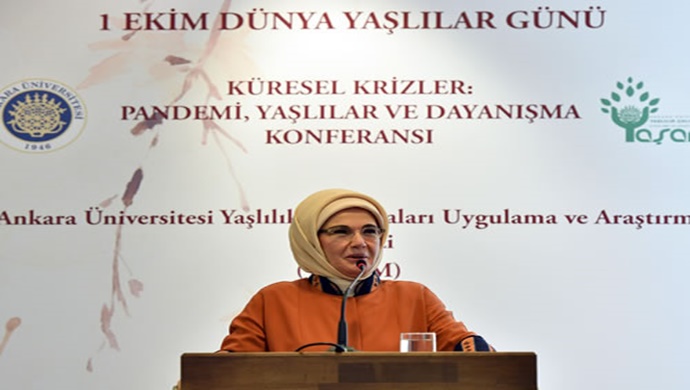 Emine Erdoğan, “Küresel Krizler: Pandemi, Yaşlılar ve Dayanışma Konferansı”na katıldı